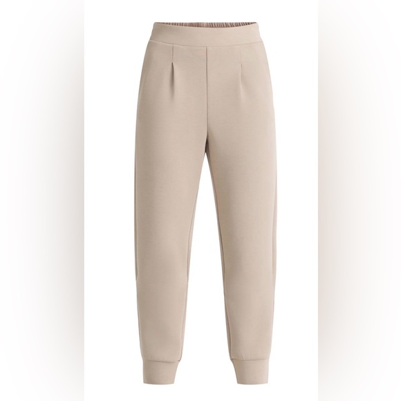 Avia Pants - Avia Women's ScubaKnit Pleat Joggers Pockets Grey Fog Size XL Soft Athleisure